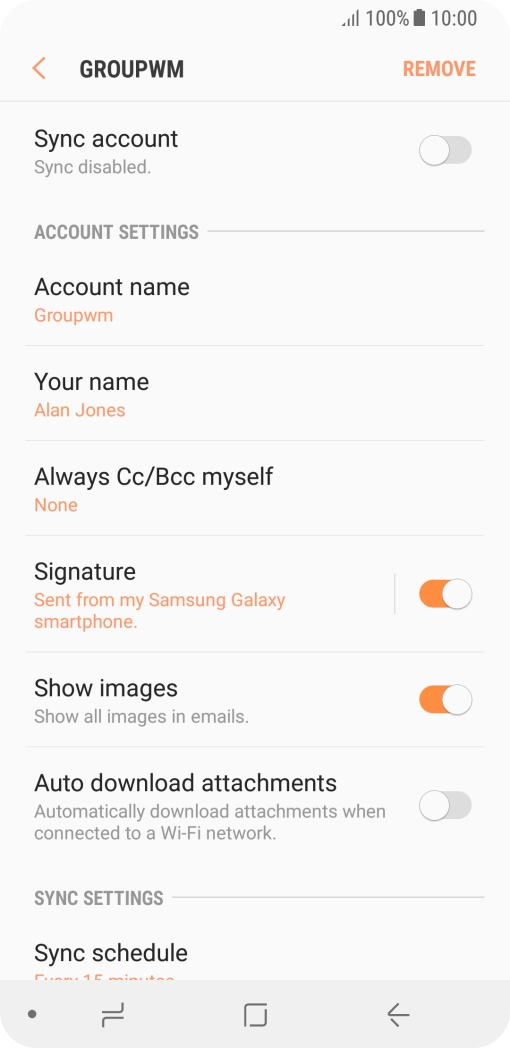Press the indicator next to 
