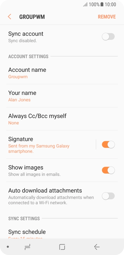 Press the indicator next to 