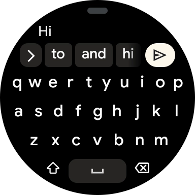Press the send icon.