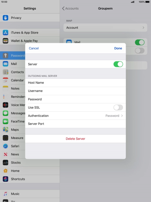 Press Authentication.