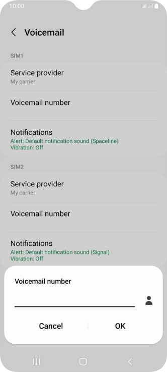 Key in +447953222222 and press OK.