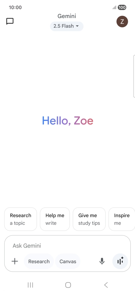 Press the profile icon.