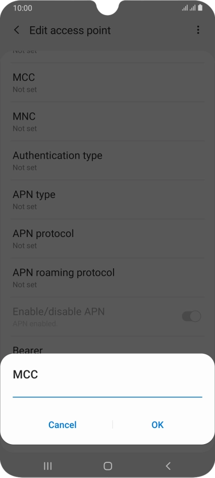 Key in 234 and press OK.