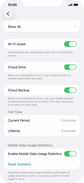 Press the indicator next to 