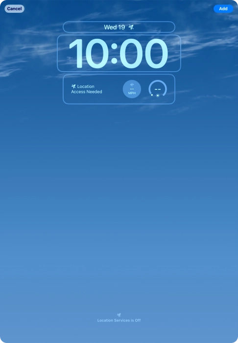 To customise the way the lock screen date is displayed, press the date widget and follow the instructions on the screen to find the required widget display mode.