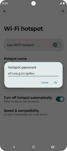 Key in the required password and press OK.