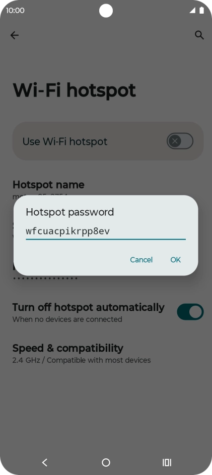 Key in the required password and press OK.