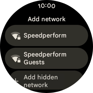 Press the required Wi-Fi network.