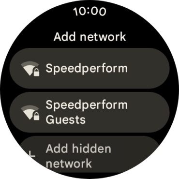 Press the required Wi-Fi network.