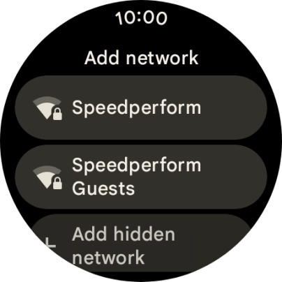 Press the required Wi-Fi network.