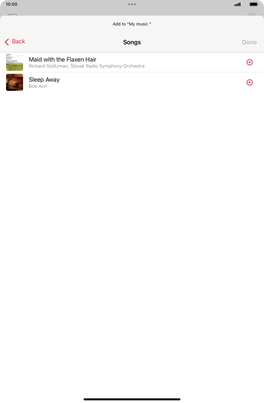 Go to the required category and press the required audio file.