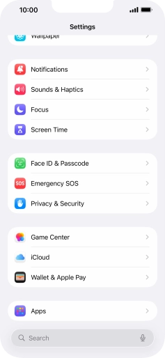 Press Face ID & Passcode.