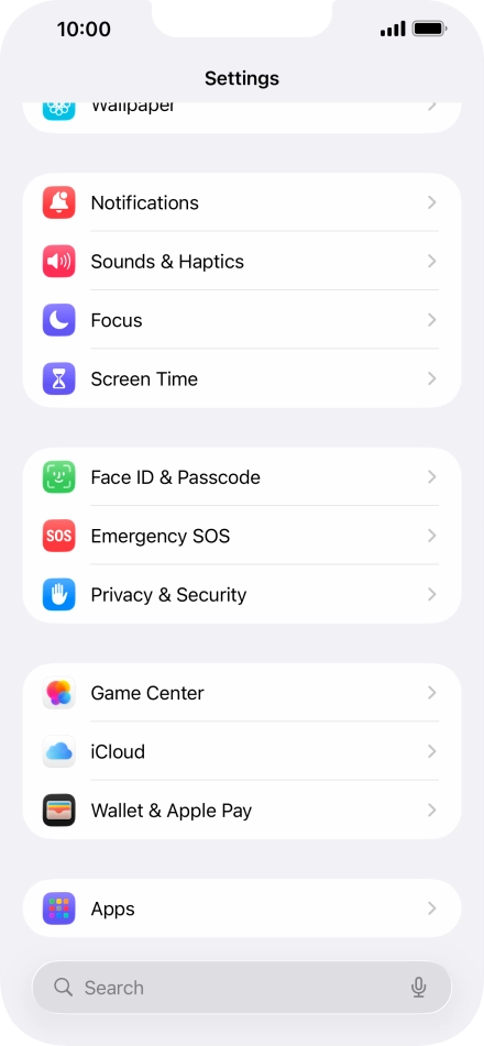 Press Face ID & Passcode.