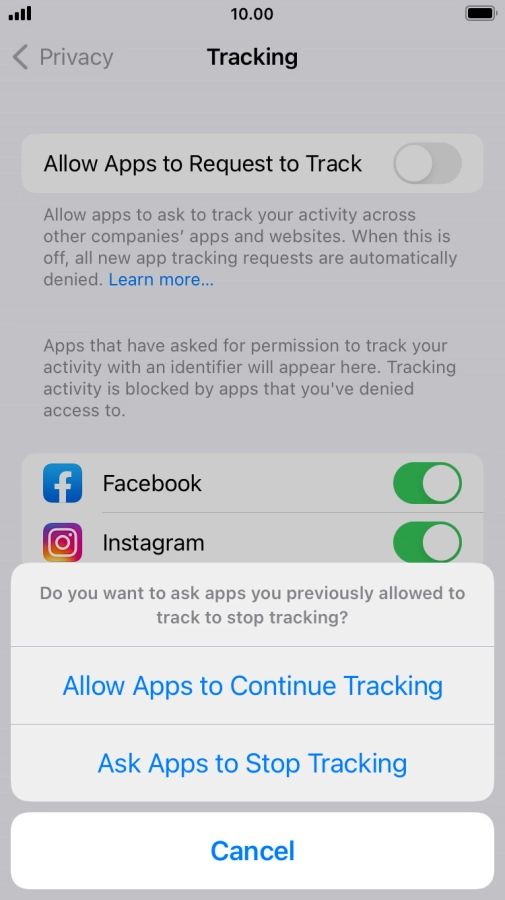 If you turn off the function, press the required setting.