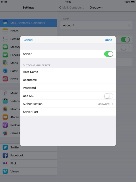 Press Server Port and key in 25.