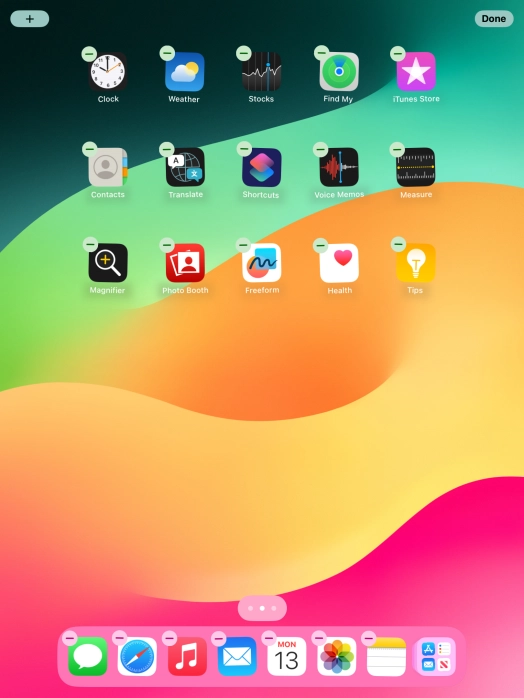 Press the add icon and follow the instructions on the screen to create a widget.