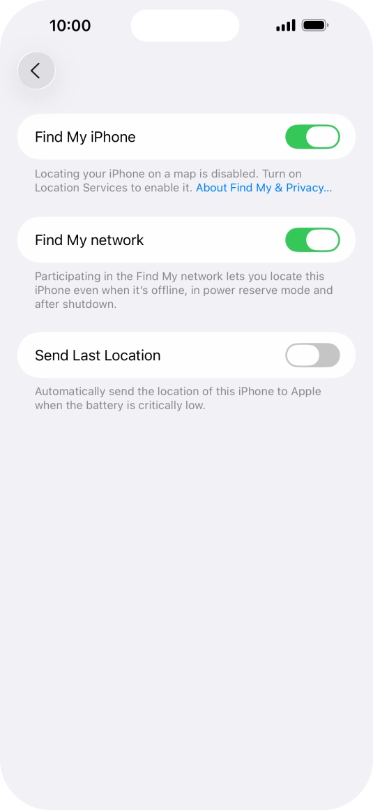 Press the indicator next to 