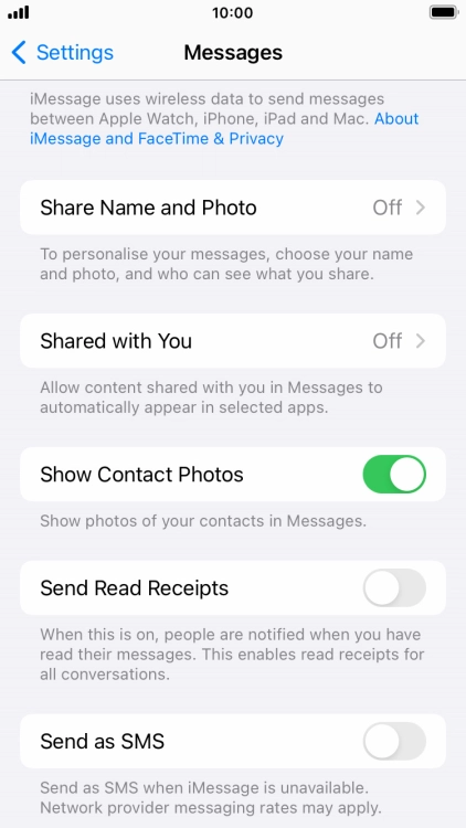 Press the indicator next to 