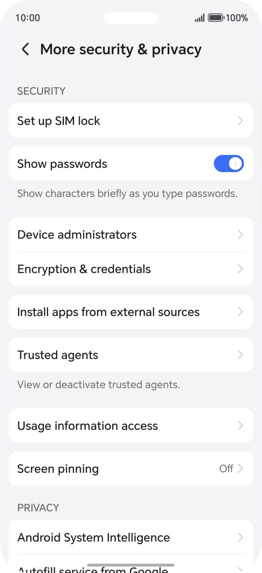 Press Set up SIM lock.