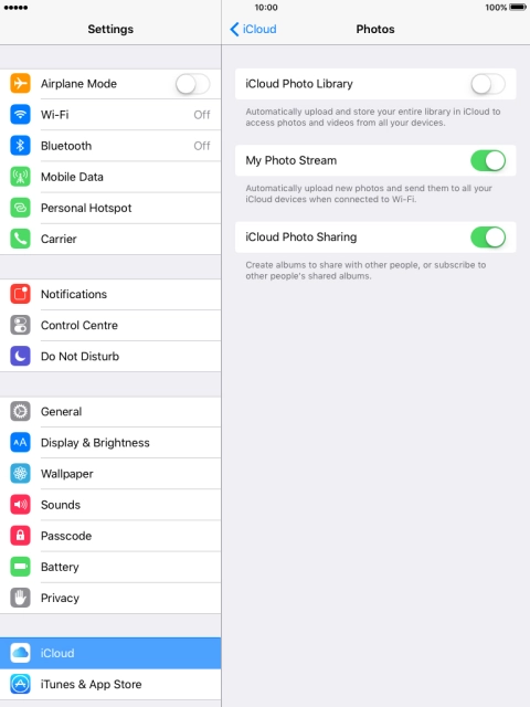 Press the indicator next to 