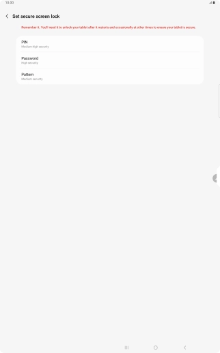 Press the required lock code and follow the instructions on the screen to create an additional lock code.