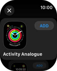 Press the required watch face.