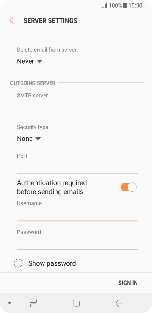 Press the field below 