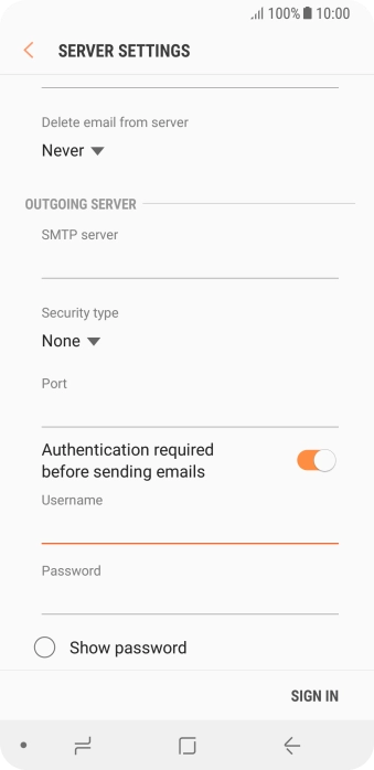 Press the field below 
