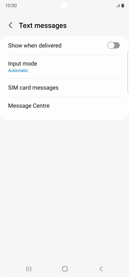 Press Message Centre.