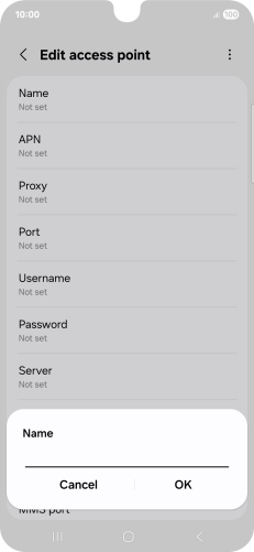 Key in EE Internet and press OK.