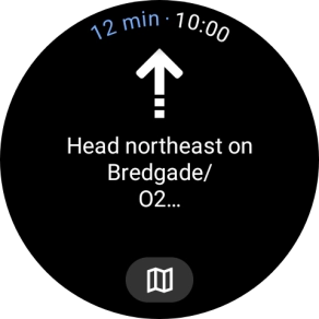 Follow the instructions on the screen to navigate to the selected destination.
