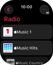 Press the required radio station.