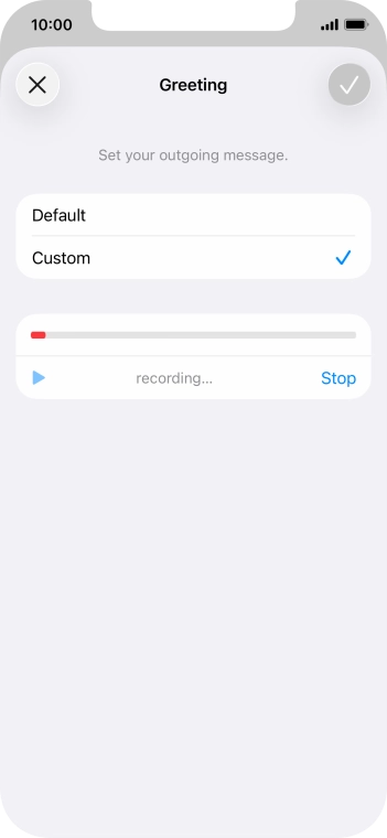 Press Stop to stop recording.