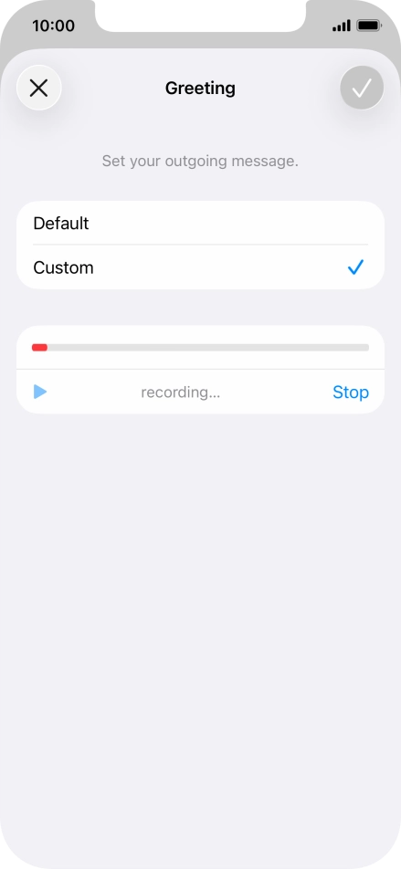 Press Stop to stop recording.