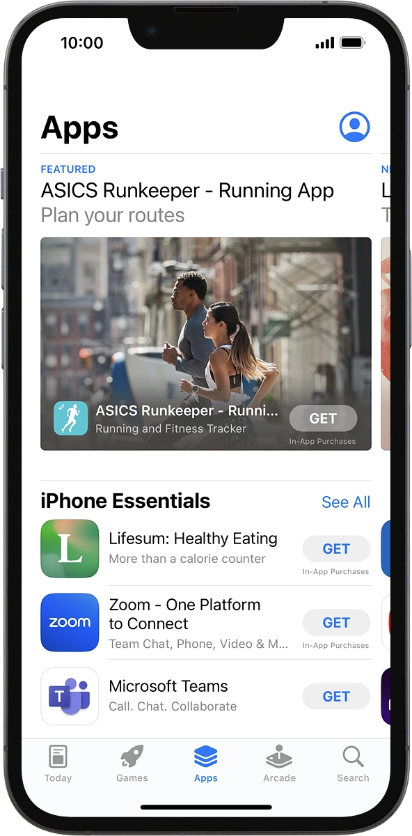 On your phone: Go to the required app.