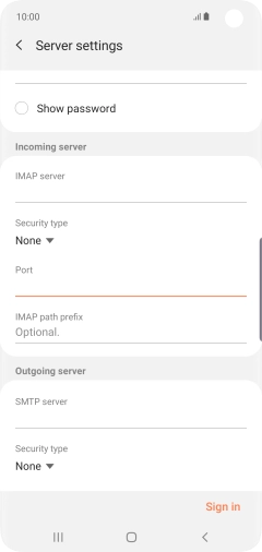 Press the field below 