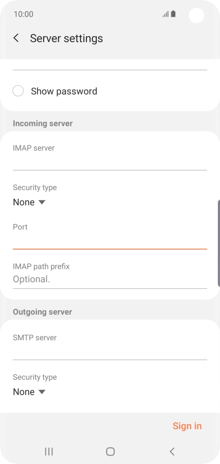 Press the field below 