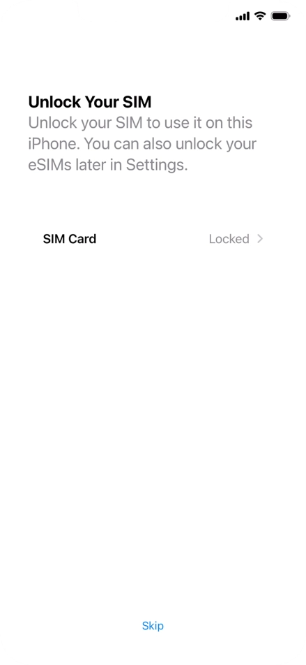Press SIM Card.