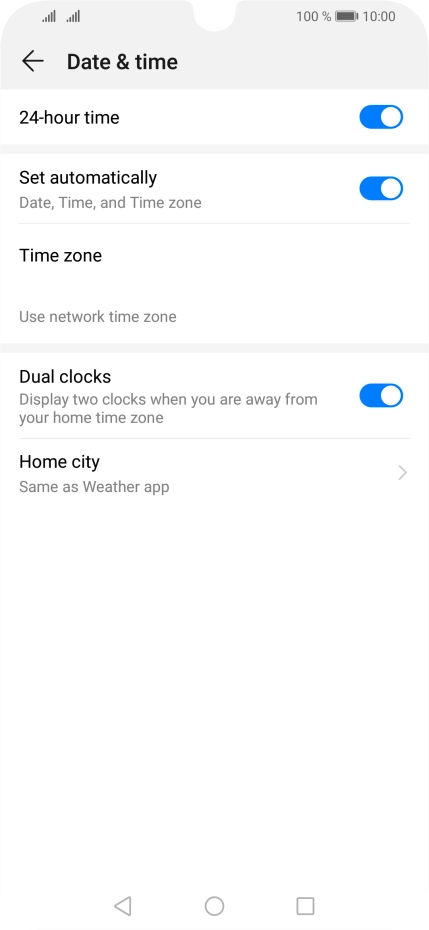 Press the Home key to return to the home screen.