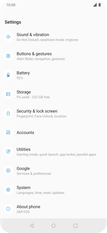 Press Security & lock screen.