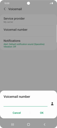 Key in +447953222222 and press OK.