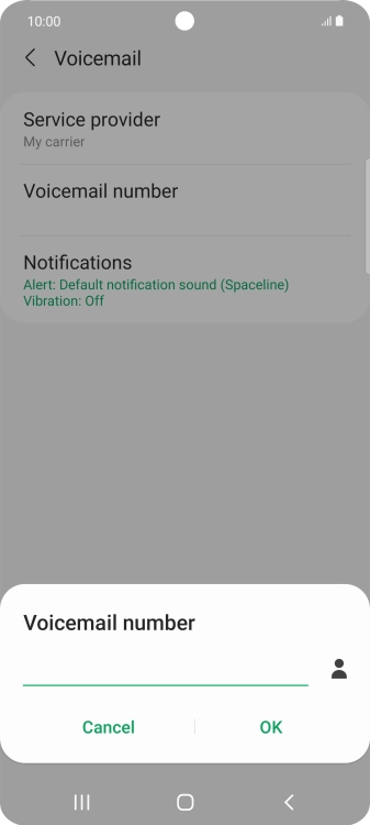 Key in +447953222222 and press OK.