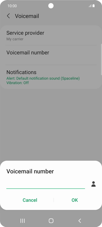 Key in +447953222222 and press OK.