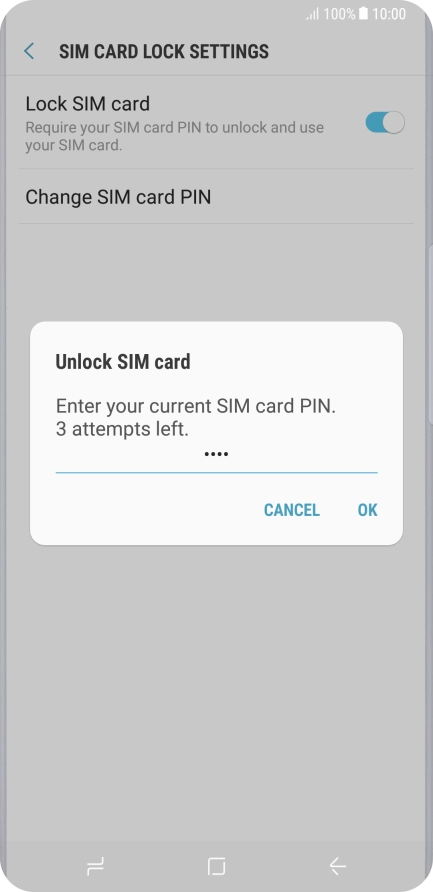 Key in your PIN and press OK. The default PIN is 1111.