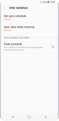 Press Set sync schedule.