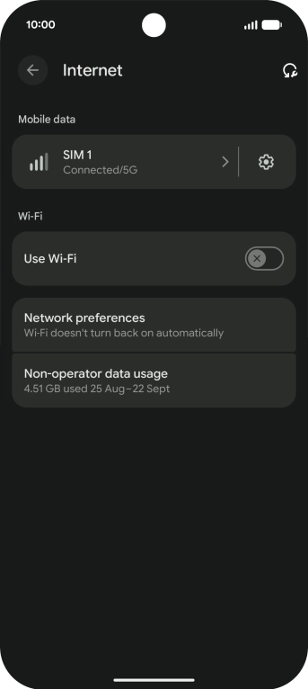 Press the indicator next to 