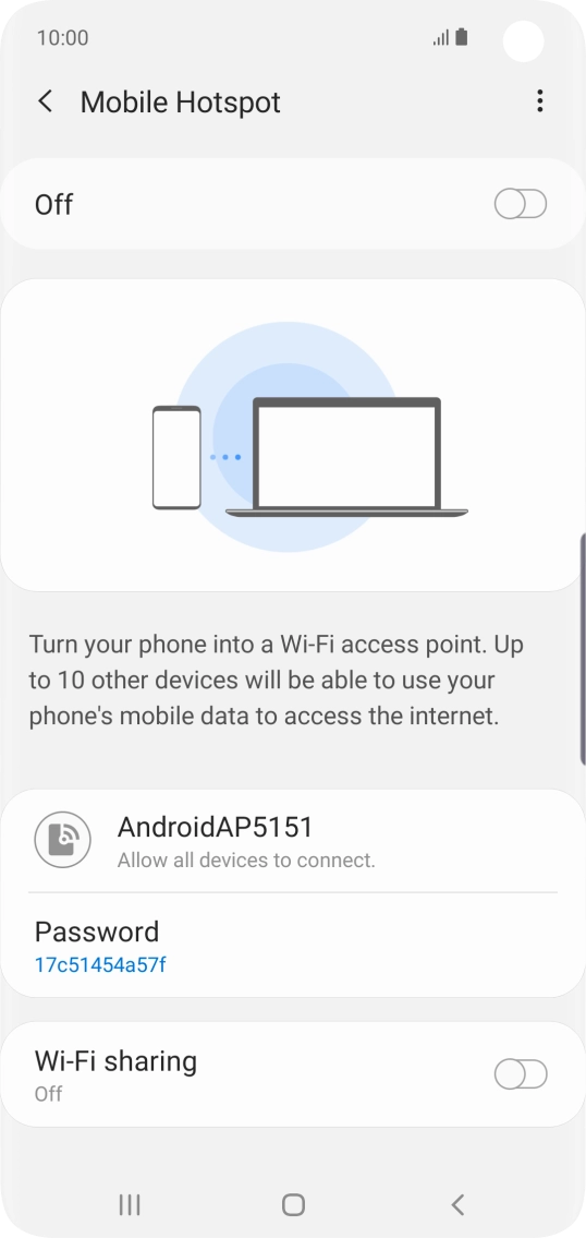 Press the menu icon.