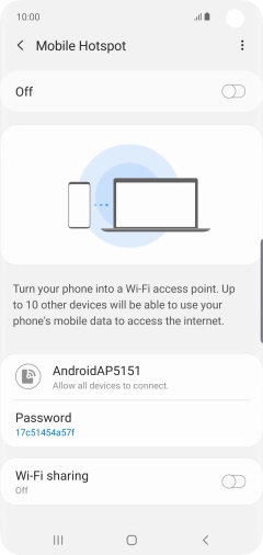 Press the menu icon.