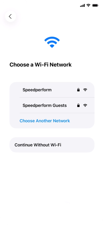 Press the required Wi-Fi network.