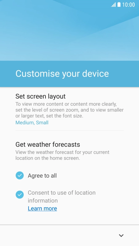 Follow the instructions on the screen to transfer the content from the other phone and finish the activation of your phone.